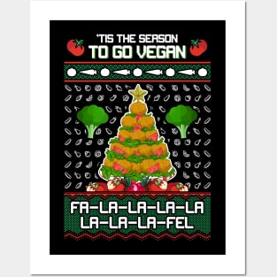 Funny Vegan Christmas Sweater Posters and Art